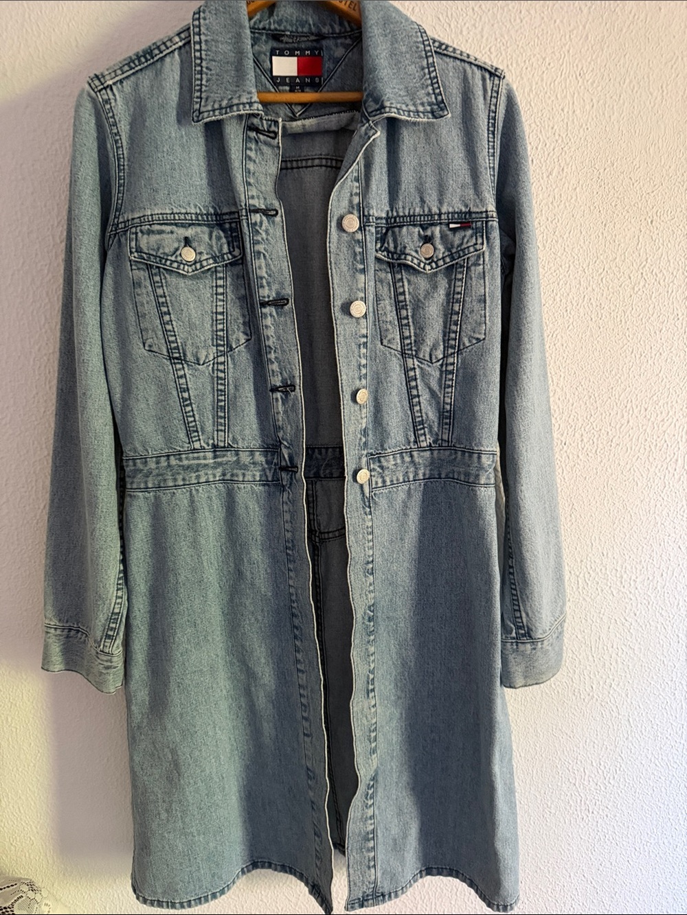 Tommy Hilfiger Light Blue Denim Long Jacket